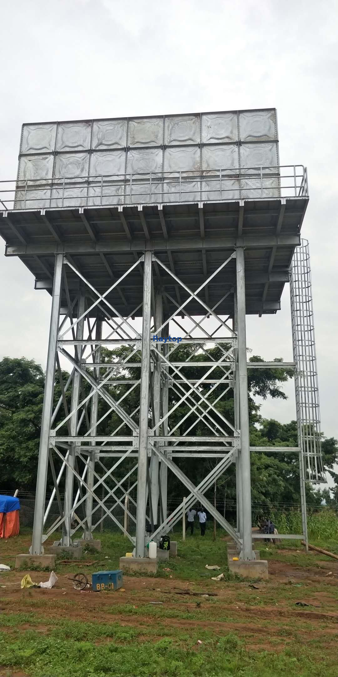 10m Height Elevated Water Storage Tank Tower - Buy Mild Steel Tower ...